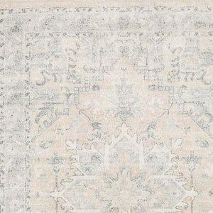 HomeRoots 10' Hand Loomed Beige and Grey Oriental Area Rug - Stain Resistant Design with Elegant Fringe Trim 10' X 13' 509449