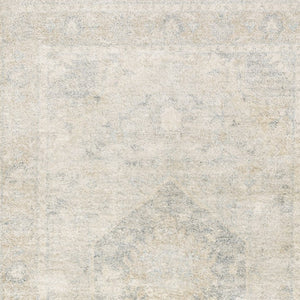 HomeRoots 10' Hand Loomed Beige and Gray Oriental Area Rug - Distressed Design with Fringe for Timeless Elegance 10' X 13' 509453