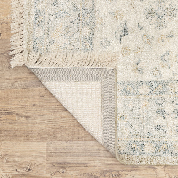 Homeroots 10' X 13' Beige And Charcoal Oriental Hand Loomed Stain Resistant Area Rug With Fringe Beige,Charcoal Polyester 509457