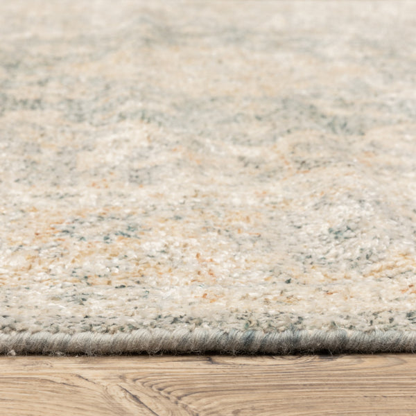 Homeroots 5' X 8' Grey And Beige Oriental Hand Loomed Stain Resistant Area Rug With Fringe  Polyester 509479