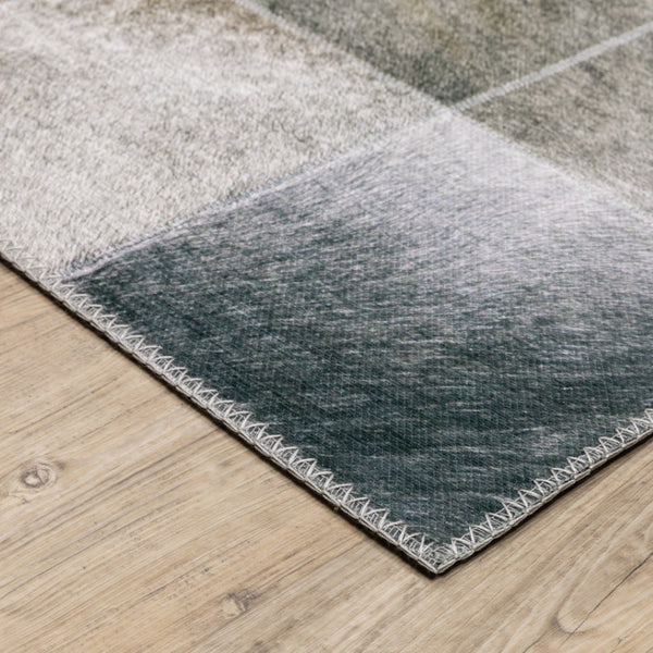 HomeRoots 5' Contemporary Geometric Power Loomed Area Rug in Grey, Charcoal, Brown & Beige - Stain Resistant Design 8' X 10' 509483