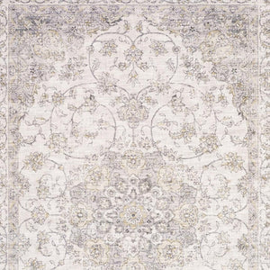 HomeRoots 5' Beige Gold and Grey Oriental Area Rug - Durable, Stain-Resistant, Perfect for High-Traffic Spaces 5' X 7' 509514