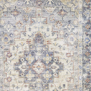 HomeRoots 5' Vibrant Oriental Power Loom Area Rug - Stain-Resistant, Durable, Stylish Design for Any Room 5' X 7' 509518