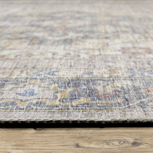 HomeRoots 5' Vibrant Oriental Power Loom Area Rug - Stain-Resistant, Durable, Stylish Design for Any Room 5' X 7' 509518
