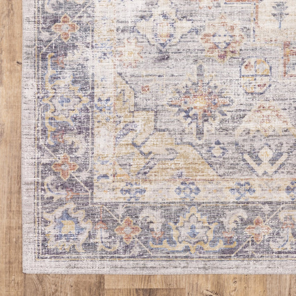 HomeRoots 5' Vibrant Oriental Power Loom Area Rug - Stain-Resistant, Durable, Stylish Design for Any Room 5' X 7' 509518