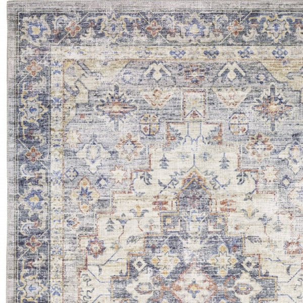 HomeRoots 5' Vibrant Oriental Power Loom Area Rug - Stain-Resistant, Durable, Stylish Design for Any Room 8' X 10' 509519