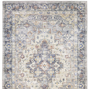 HomeRoots 5' Vibrant Oriental Power Loom Area Rug - Stain-Resistant, Durable, Stylish Design for Any Room 8' X 10' 509519