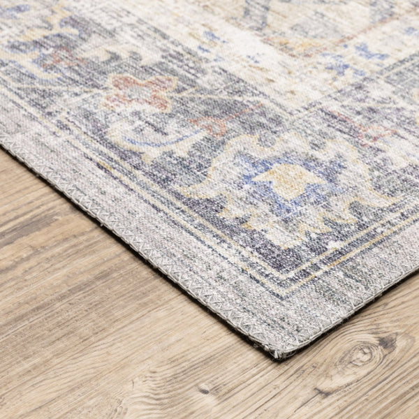 HomeRoots 5' Vibrant Oriental Power Loom Area Rug - Stain-Resistant, Durable, Stylish Design for Any Room 9' X 12' 509520