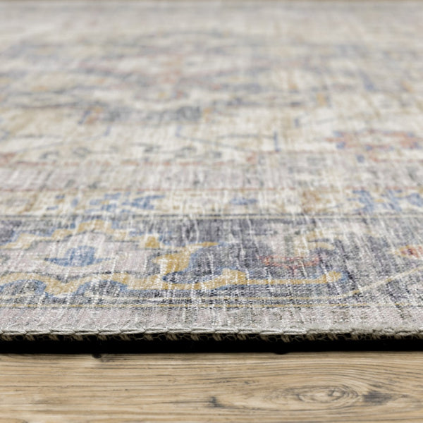 HomeRoots 5' Vibrant Oriental Power Loom Area Rug - Stain-Resistant, Durable, Stylish Design for Any Room 9' X 12' 509520
