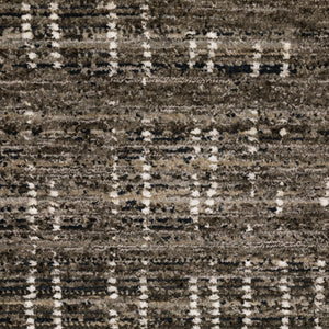 HomeRoots 2' Contemporary Charcoal Grey Abstract Power Loom Runner Rug - Stain Resistant for High-Traffic Areas 5' X 8' 509537