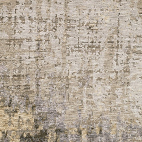 HomeRoots 2' Abstract Runner Rug in Beige Grey Ivory Tan Brown – Stain Resistant, Modern & Durable Design 2'3" x 7'6" 509559