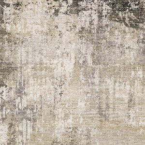 HomeRoots 2' Abstract Power Loom Runner Rug in Neutral Tones – Stain Resistant, Ideal for High-Traffic Areas 5' X 8' 509567