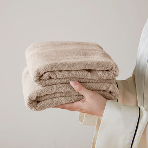 JLA Home Comfort Spaces - 500GSM Plush 6pc Towel Set Crafted from 100% Turkish Cotton for Spa Softness, Quick-Dry, Oeko-Tex Safe Beige AM73-0239