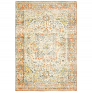HomeRoots 2' Vibrant Abstract Power Loom Runner Rug - Stain Resistant, Easy-Care, Modern Design for High Traffic Areas 5' X 7' 509662