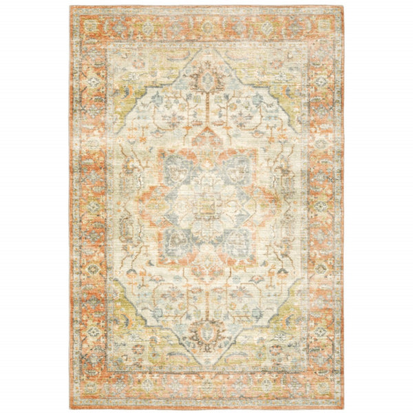 HomeRoots 2' Vibrant Abstract Power Loom Runner Rug - Stain Resistant, Easy-Care, Modern Design for High Traffic Areas 8' X 10' 509663