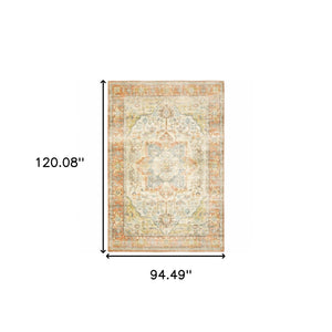 HomeRoots 2' Vibrant Abstract Power Loom Runner Rug - Stain Resistant, Easy-Care, Modern Design for High Traffic Areas 8' X 10' 509663