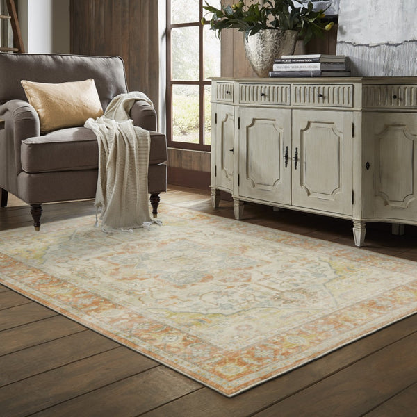 HomeRoots 2' Vibrant Abstract Power Loom Runner Rug - Stain Resistant, Easy-Care, Modern Design for High Traffic Areas 8' X 10' 509663