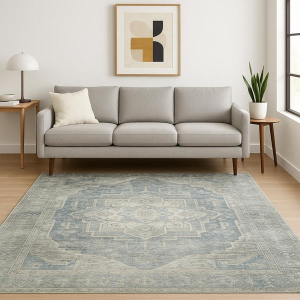 HomeRoots 2' Vibrant Abstract Power Loom Runner Rug - Stain Resistant, Easy-Care, Modern Design for High Traffic Areas 5' X 7' 509683