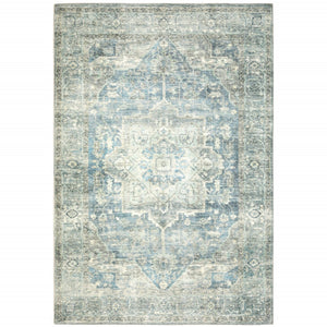 HomeRoots 2' Vibrant Abstract Power Loom Runner Rug - Stain Resistant, Easy-Care, Modern Design for High Traffic Areas 8' X 10' 509684