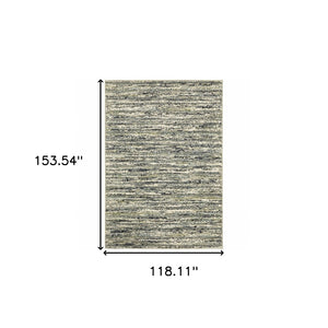 HomeRoots 10' Abstract Area Rug in Blue, Green, and Grey - Soft, Stain-Resistant, Perfect for Modern Spaces 10' X 13' 509697