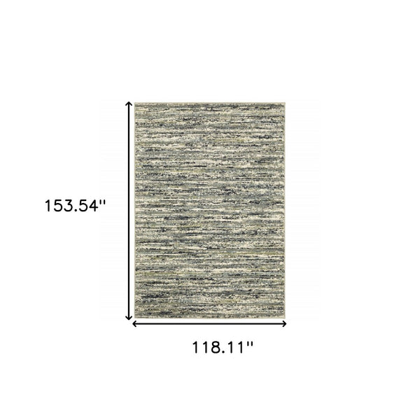 HomeRoots 10' Abstract Area Rug in Blue, Green, and Grey - Soft, Stain-Resistant, Perfect for Modern Spaces 10' X 13' 509697