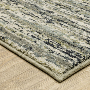 HomeRoots 10' Abstract Area Rug in Blue, Green, and Grey - Soft, Stain-Resistant, Perfect for Modern Spaces 10' X 13' 509697