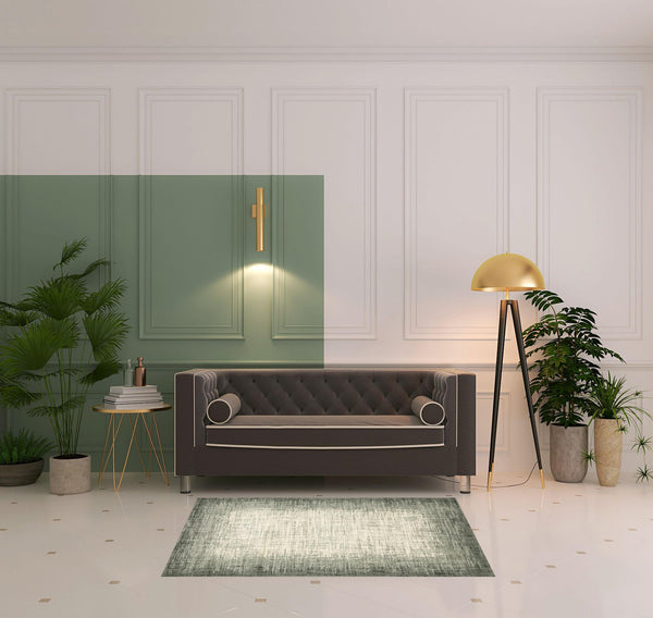 Homeroots 4' X 6' Grey Beige And Blue Power Loom Stain Resistant Area Rug  Polypropylene 509714