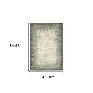 Homeroots 4' X 6' Grey Beige And Blue Power Loom Stain Resistant Area Rug  Polypropylene 509714
