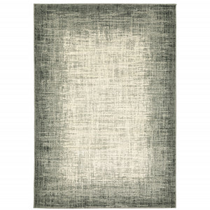 Homeroots 5' X 7' Grey Beige And Blue Power Loom Stain Resistant Area Rug  Polypropylene 509715