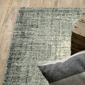 Homeroots 5' X 7' Grey Beige And Blue Power Loom Stain Resistant Area Rug  Polypropylene 509715