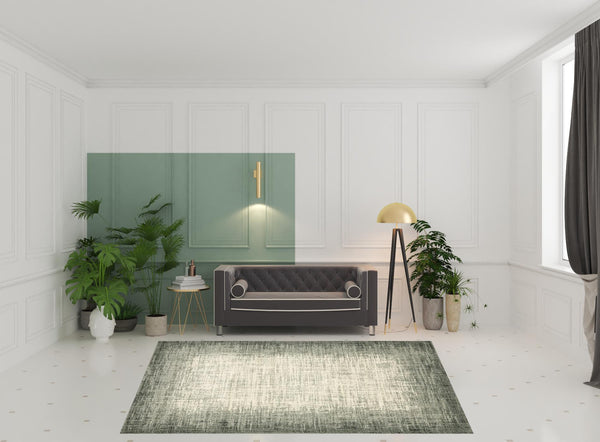 Homeroots 8' X 10' Grey Beige And Blue Power Loom Stain Resistant Area Rug  Polypropylene 509717