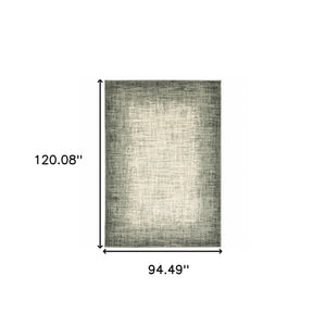 Homeroots 8' X 10' Grey Beige And Blue Power Loom Stain Resistant Area Rug  Polypropylene 509717