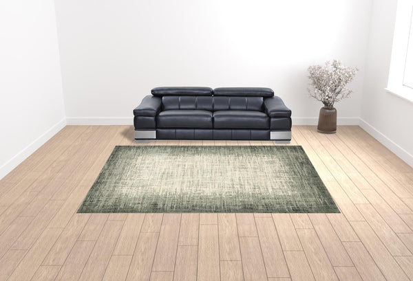 Homeroots 10' X 13' Grey Beige And Blue Power Loom Stain Resistant Area Rug  Polypropylene 509718