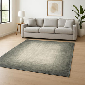HomeRoots 10' Stylish Grey Beige and Blue Power Loom Area Rug - Stain Resistant, Low-Maintenance Comfort 10' X 13' 509718