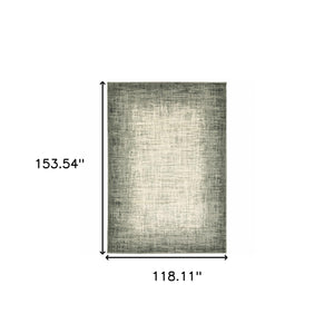 Homeroots 10' X 13' Grey Beige And Blue Power Loom Stain Resistant Area Rug  Polypropylene 509718