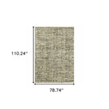 Homeroots 6' X 9' Beige Grey Ivory And Sage Blue Geometric Power Loom Stain Resistant Area Rug  Polypropylene 509737