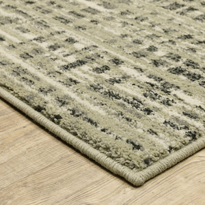 HomeRoots 10' Beige and Gray Geometric Distressed Area Rug - Stylish, Durable, and Perfect for High-Traffic Spaces 10' X 13' 509739