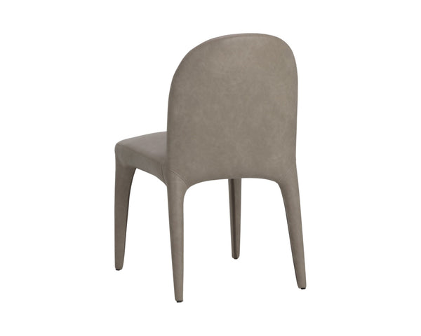 Sunpan TAMINA Dining Chair - Ergonomic Ivanhoe Mineral Faux Leather, Sculptural Design for Modern Spaces 112294