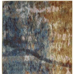 HomeRoots 2' Abstract Multicolor Power Loom Runner Rug – Stain Resistant, Modern Design for High Traffic Areas 4' X 6' 509849