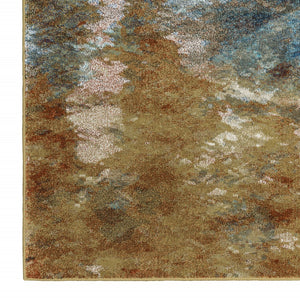HomeRoots 2' Abstract Multicolor Power Loom Runner Rug – Stain Resistant, Modern Design for High Traffic Areas 5' X 7' 509850
