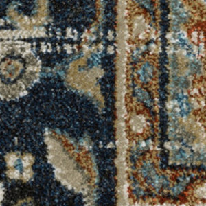 HomeRoots 2' Elegant Oriental Runner Rug for High-Traffic Areas - Stain Resistant, Timeless Design, 2' x 8' 4' X 6' 509855