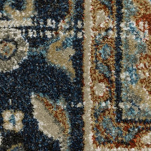 HomeRoots 2' Elegant Oriental Runner Rug for High-Traffic Areas - Stain Resistant, Timeless Design, 2' x 8' 7' X 9' 509857