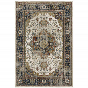 HomeRoots 2' Elegant Oriental Runner Rug for High-Traffic Areas - Stain Resistant, Timeless Design, 2' x 8' 8' X 11' 509858