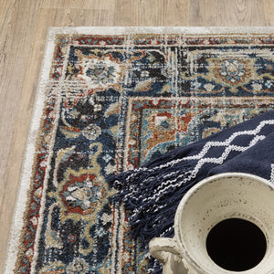 HomeRoots 2' Elegant Oriental Runner Rug for High-Traffic Areas - Stain Resistant, Timeless Design, 2' x 8' 8' X 11' 509858