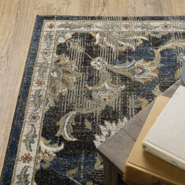 HomeRoots 2' Vintage Charm Oriental Power Loom Runner Rug – Stain Resistant, Durable for High-Traffic Areas 8' X 11' 509864