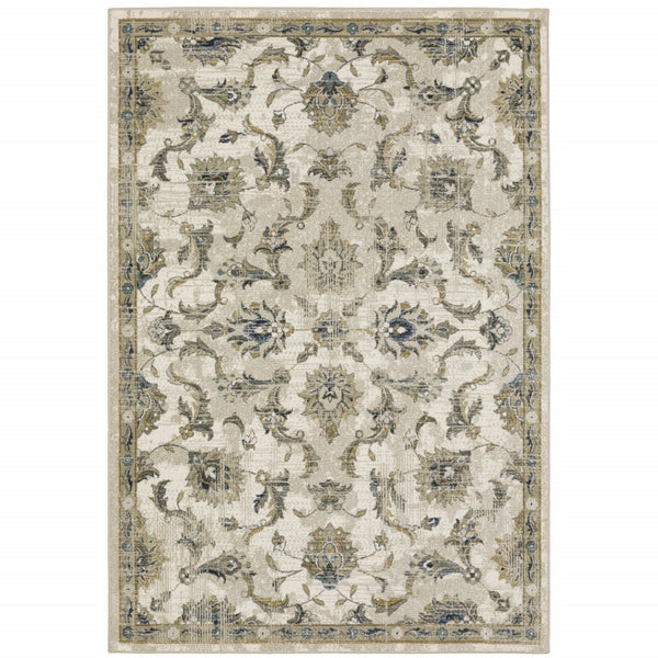 HomeRoots 2' Vintage Charm Oriental Power Loom Runner Rug – Stain Resistant, Durable for High-Traffic Areas 4' X 6' 509867