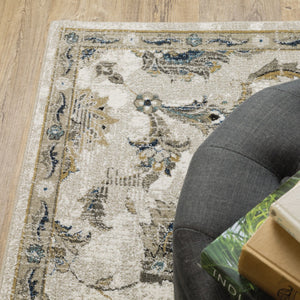HomeRoots 2' Vintage Charm Oriental Power Loom Runner Rug – Stain Resistant, Durable for High-Traffic Areas 4' X 6' 509867