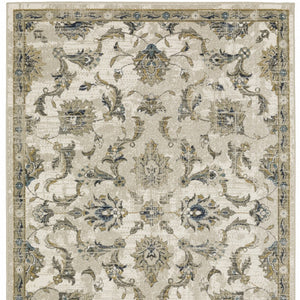 HomeRoots 2' Vintage Charm Oriental Power Loom Runner Rug – Stain Resistant, Durable for High-Traffic Areas 5' X 7' 509868