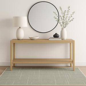 HomeRoots 2' Modern Grey and Ivory Geometric Shag Runner Rug - Soft, Durable, Stain-Resistant for High-Traffic Areas 4' X 6' 509895
