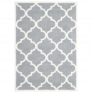 HomeRoots 2' Modern Geometric Shag Runner Rug - Stain-Resistant Floor Covering for High-Traffic Spaces 8' X 11' 509903